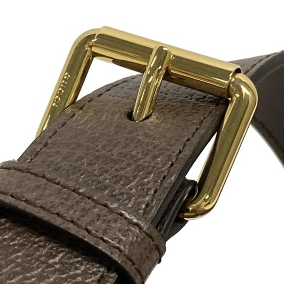 Auth GUCCI Interlocking G/GG Plus/GG Supreme 703807 Dark Brown Beige PVC Leather - Picture 10 of 15